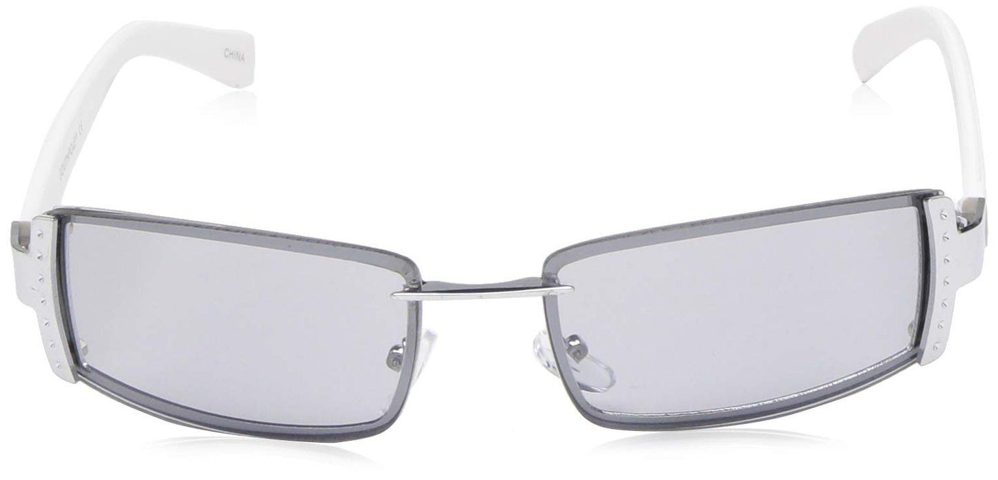 SOUTHPOLE 1022SP Slim Metal UV Protective Rectangular Sunglasses for Women. Trendy Gifts for Women, 65 mm