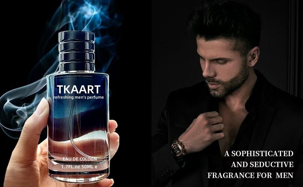 TKAART Cologne men's perfume, Eau de Toilette for Men, Fresh and lasting spray perfume lemon pepper base note cedar, Portablecologne for men 50ML (1