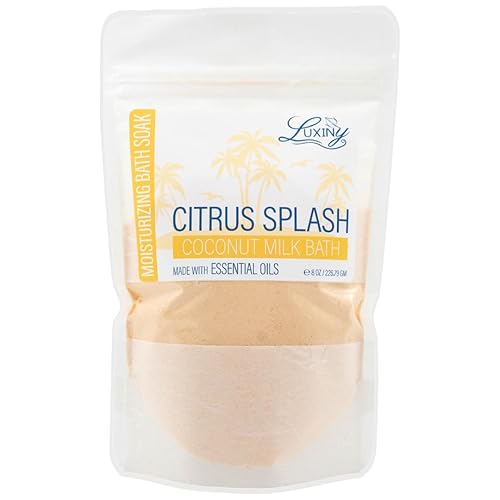 Luxiny Vegan Milk Bath Soak Made with Moisturizing Coconut Milk Powder, Essential Oil, & Sweet Almond Oil for Bath Bomb Dust Soothing Fizz & Relaxing…