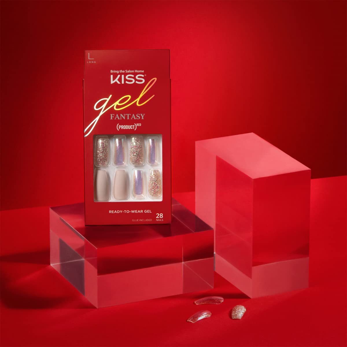 KISS Gel Fantasy Ready-to-Wear Nails, (PRODUCT) RED - Give Beauty & Personal Care KISS