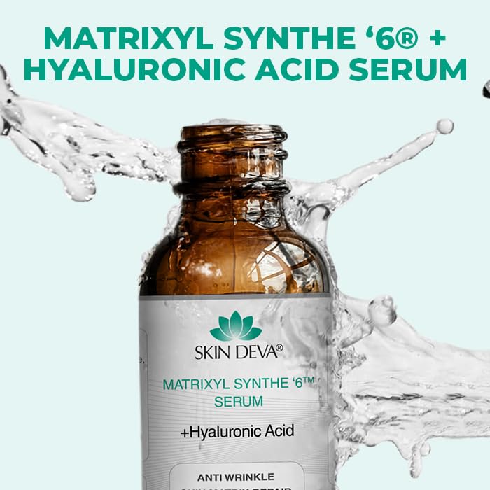 SKIN DEVA Matrixyl Synthe 6 Hyaluronic Acid Serum Anti Aging Serum Facial Serum Shrinks Pores and Keeps Skin Hydrated