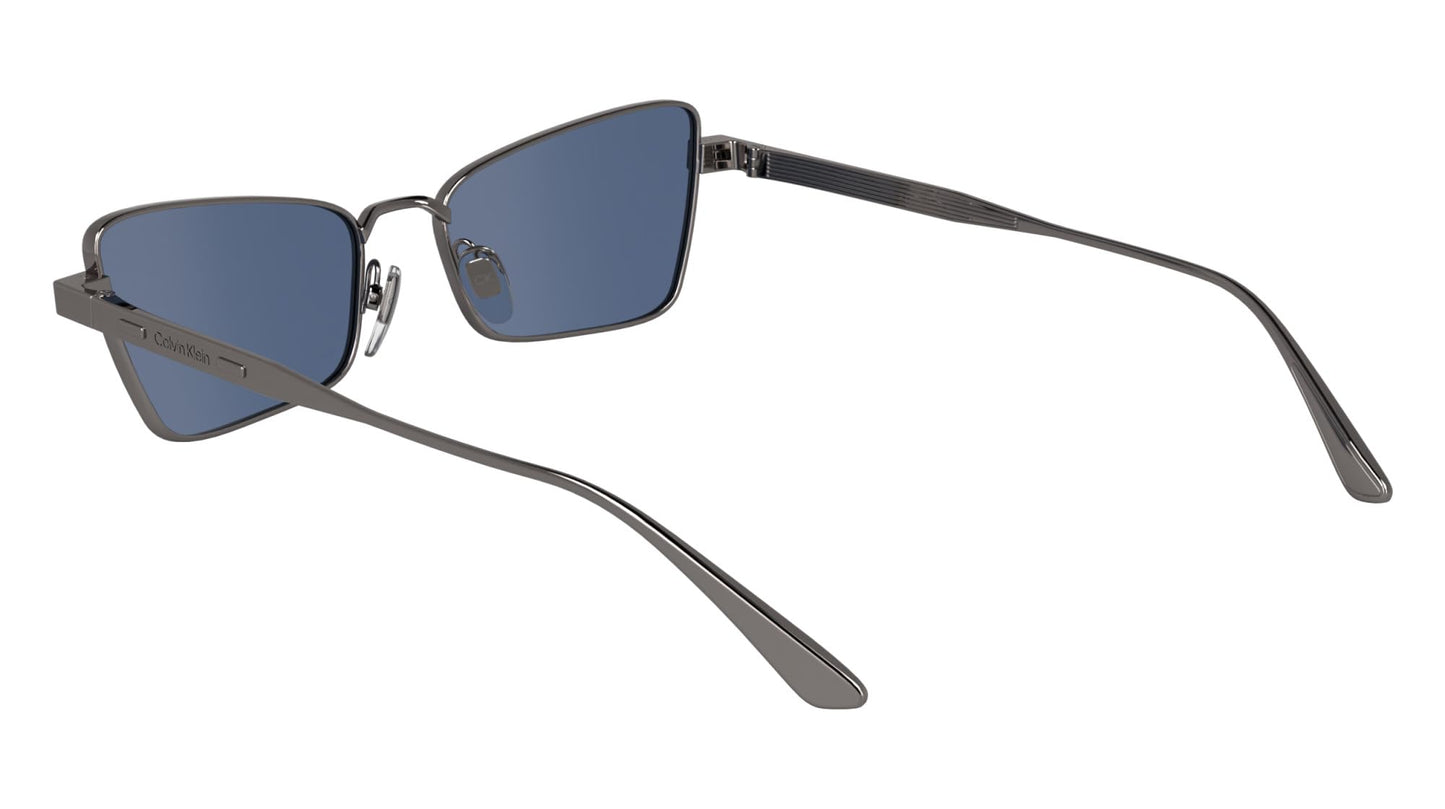 Calvin Klein Women's Sunglasses CK24110S - Light Gunmetal with Solid Light Blue Lens