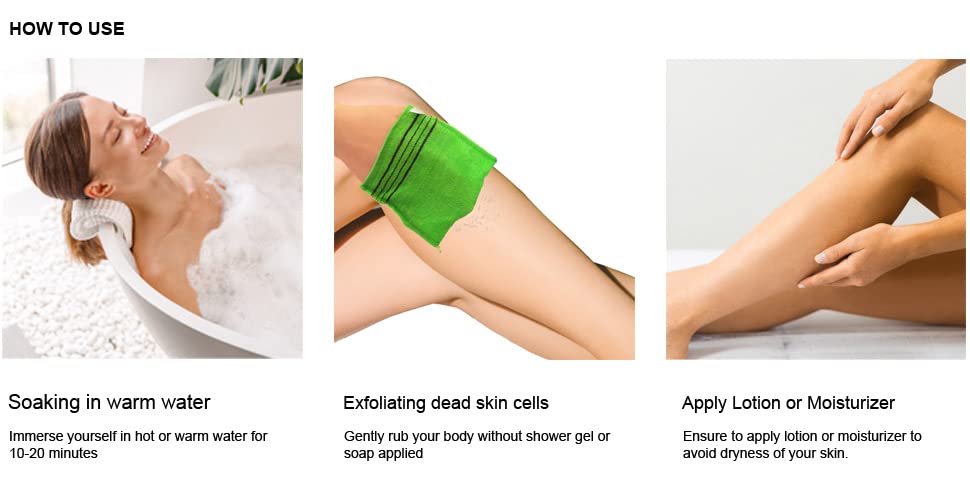 Korean Bath Exfoliating Washcloth Body Scrub Towel 8 Pcs - Red 4 Green 4 Small Size GOLDSANGSA Beauty and Personal Care HMI
