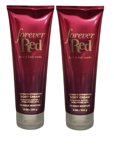 Bath & Body Works Forever Red Ultimate Hydration Body Cream 8 oz - Pack of 2