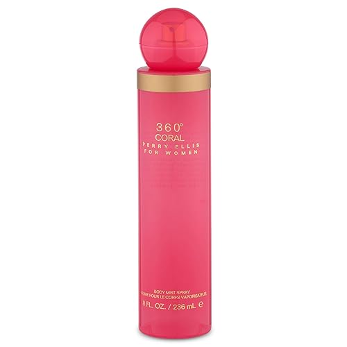 Perry Ellis 360° Coral Body Mist Spray for Women - Perfume for Women, Floral & Fruity Fragrance, EDT, Designer Scent for Her, Long Lasting - 8 fl oz