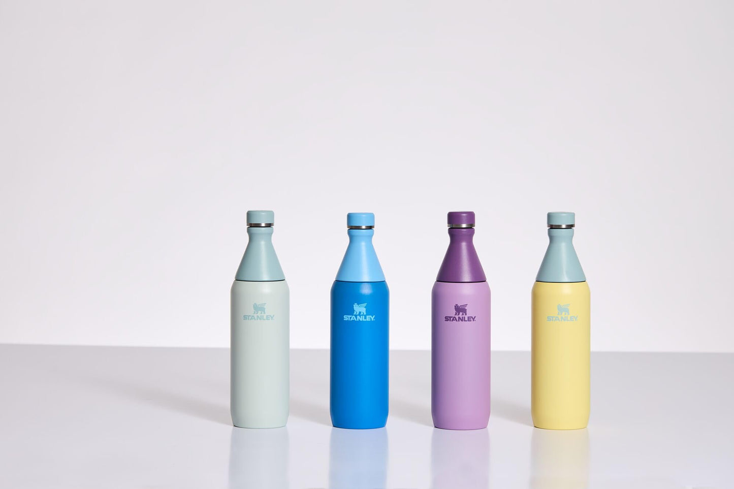 Stanley All Day Slim Bottle 20 oz | Twist On Lid with Leakproof Seal | Slim Design for Travel & Gym | Insulated Stainless Steel | BPA-Free | Pomelo