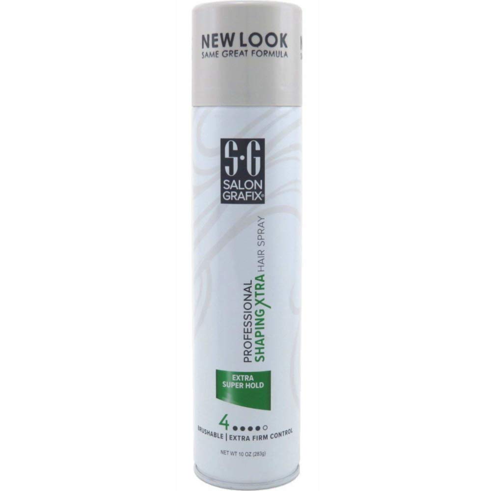 Salon Grafix Professional Shaping Xtra Hair Spray Extra Super Hold 10 oz (Pack of 5)