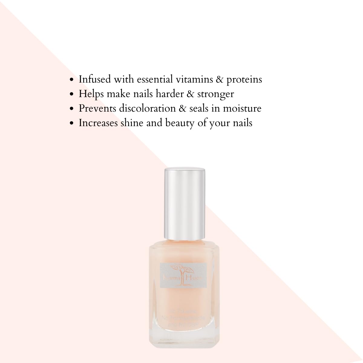 Karma Organic deep Nutrition Nail Strengthener for Thin Nails and Growth, Nail Ridge Filler Base Coat Polish, Nail Hardener Polish for Damaged Nails