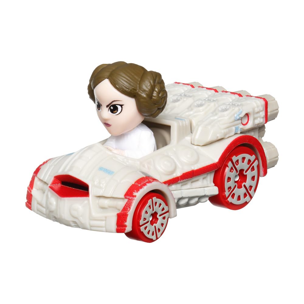 Hot Wheels RacerVerse Die-Cast Vehicle with Princess Leia Driver 1:64 Scale