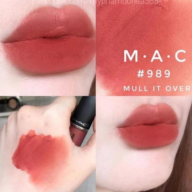 Powder Kiss Liquid Lipcolor - 989 Mull It Over by MAC for Women - 0.17 oz Lipstick