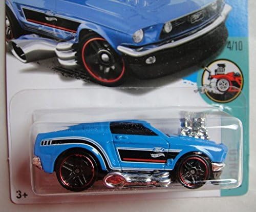 Hot Wheels 2017 Tooned '68 Mustang 124/365, Blue