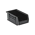 Quantum QUS220 Plastic Storage Stacking Ultra Bin, 7-Inch by 4-Inch by 3-Inch, Black Recycled, Case of 24