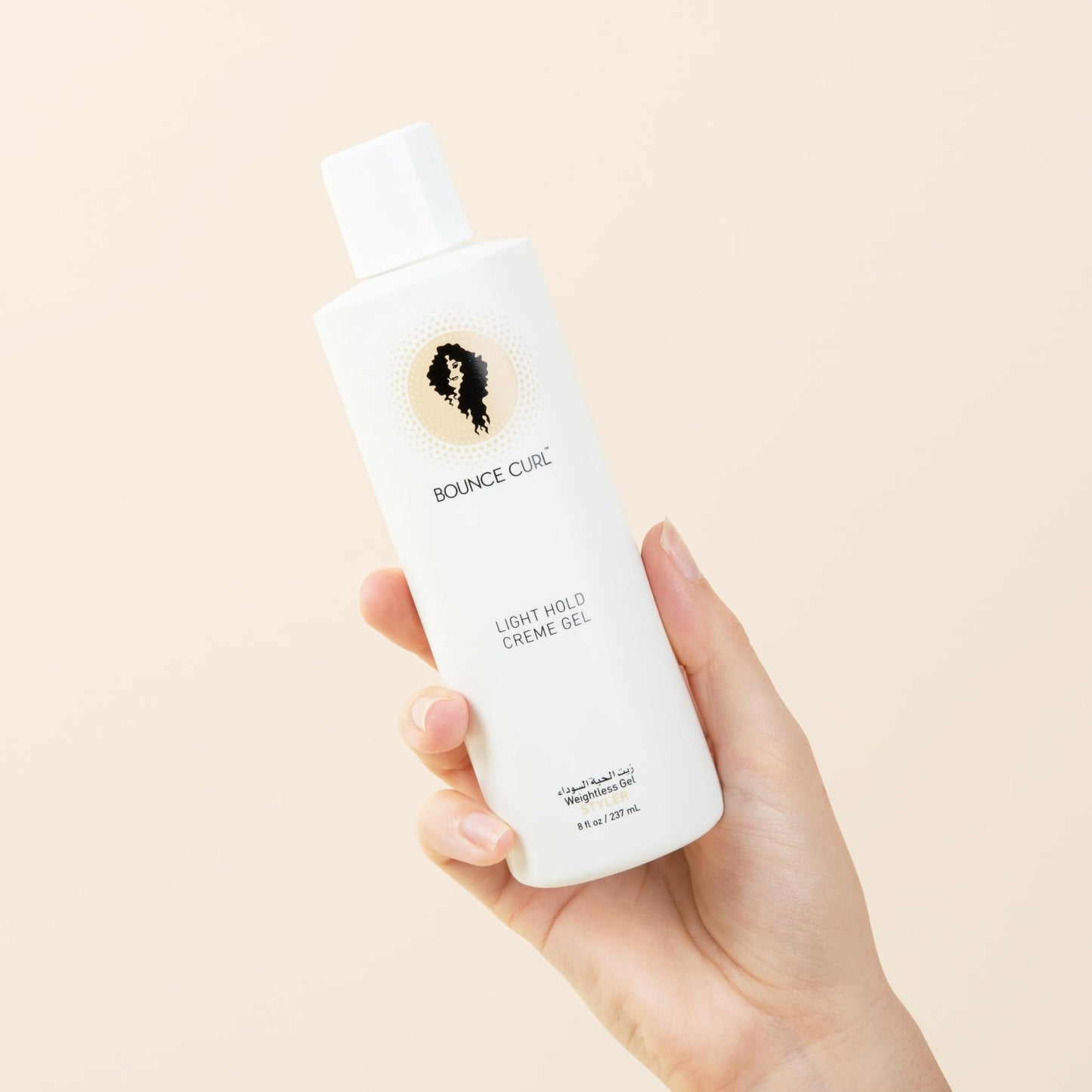 Bounce Curl Light Hold Creme Gel for Wavy and Curly Hair, Aloe and Jojoba Formula, Frizz Control, Silicone Free, Sulfate Free, Vegan, 8 oz