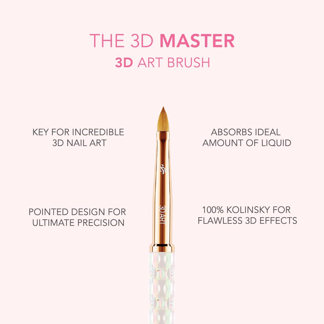 Kiara Sky Professional Nails *NEW* Gel Nail Art Brushes (Nail Art Brush - 3D Art) Beauty & Personal Care KIARA SKY
