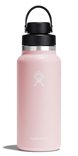 Hydro Flask Water Bottle - Insulated Stainless Steel - Wide Mouth Chug Lid, Non Spill, Leakproof in 32 Oz Trillium Pink