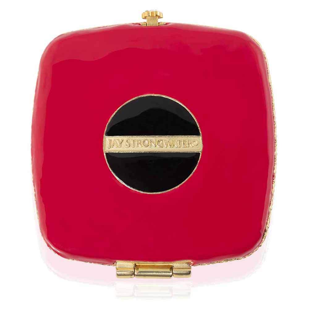 Jay Strongwater Pop Life Bette Eye Compact Make up Mirror with Swarovski Crystals