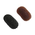 Duehut Hair Clip Inserts, 2PCS Charming Hair Style Tool Hair Pads Hair Clip, Bump It Up Volume Inserts for Women Lady Girls (Black and Brown)