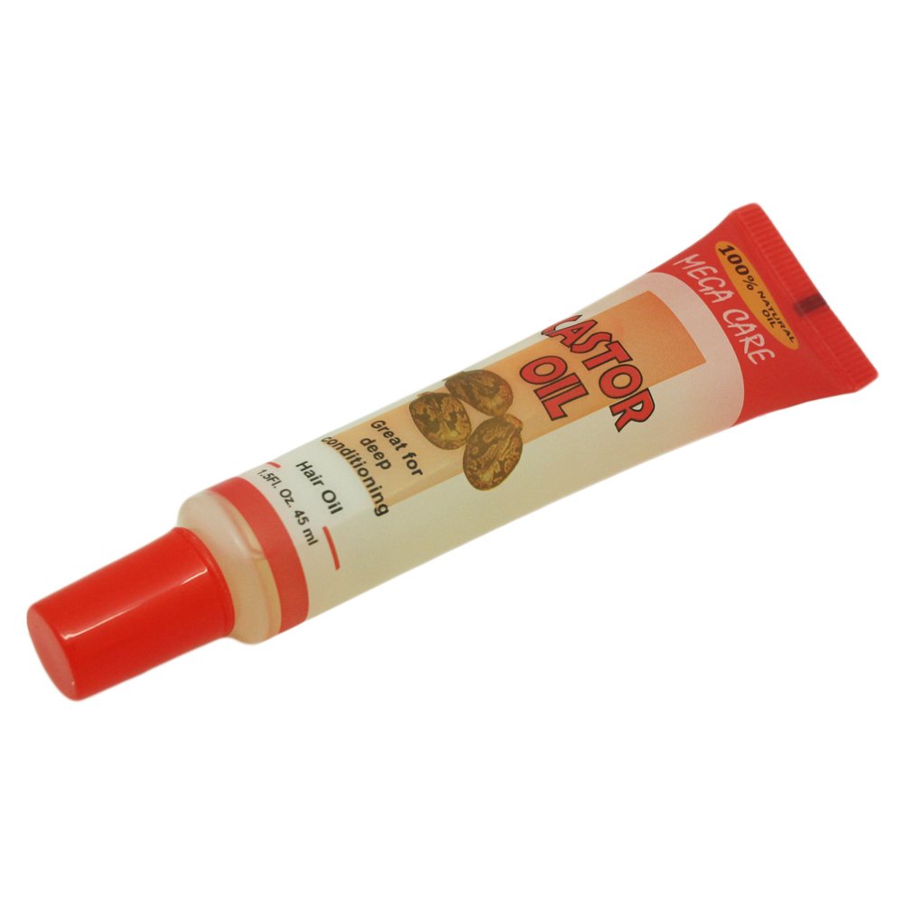 Sunflower Cosmetics Mega Care Tube Hair Oil 1.5oz (3 Pack) (Castor Oil)
