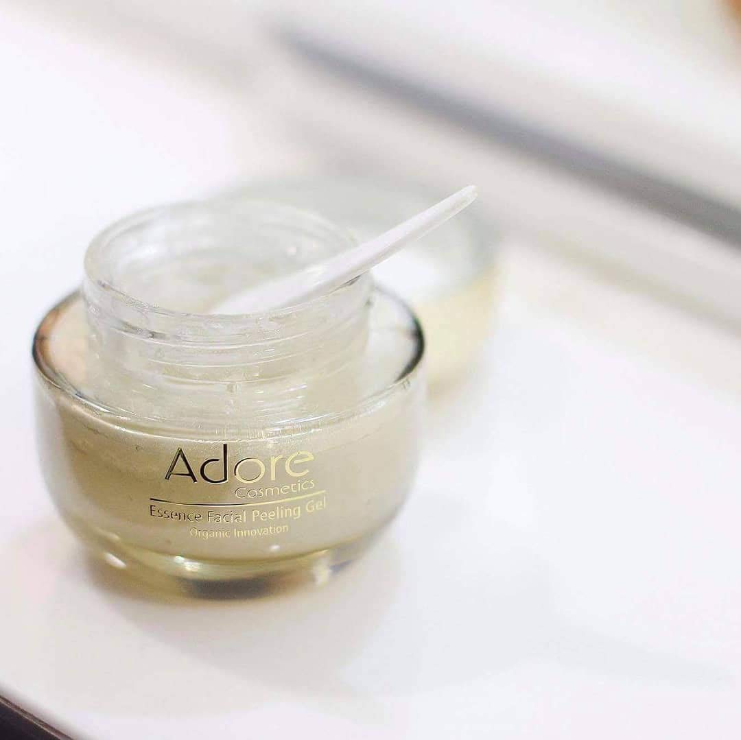 Adore Cosmetics Essence Facial Peeling Gel 1.7 oz – Luxury Exfoliating Gel with Plant Stem Cells, Rosemary & Ginseng for Smooth Radiant Skin