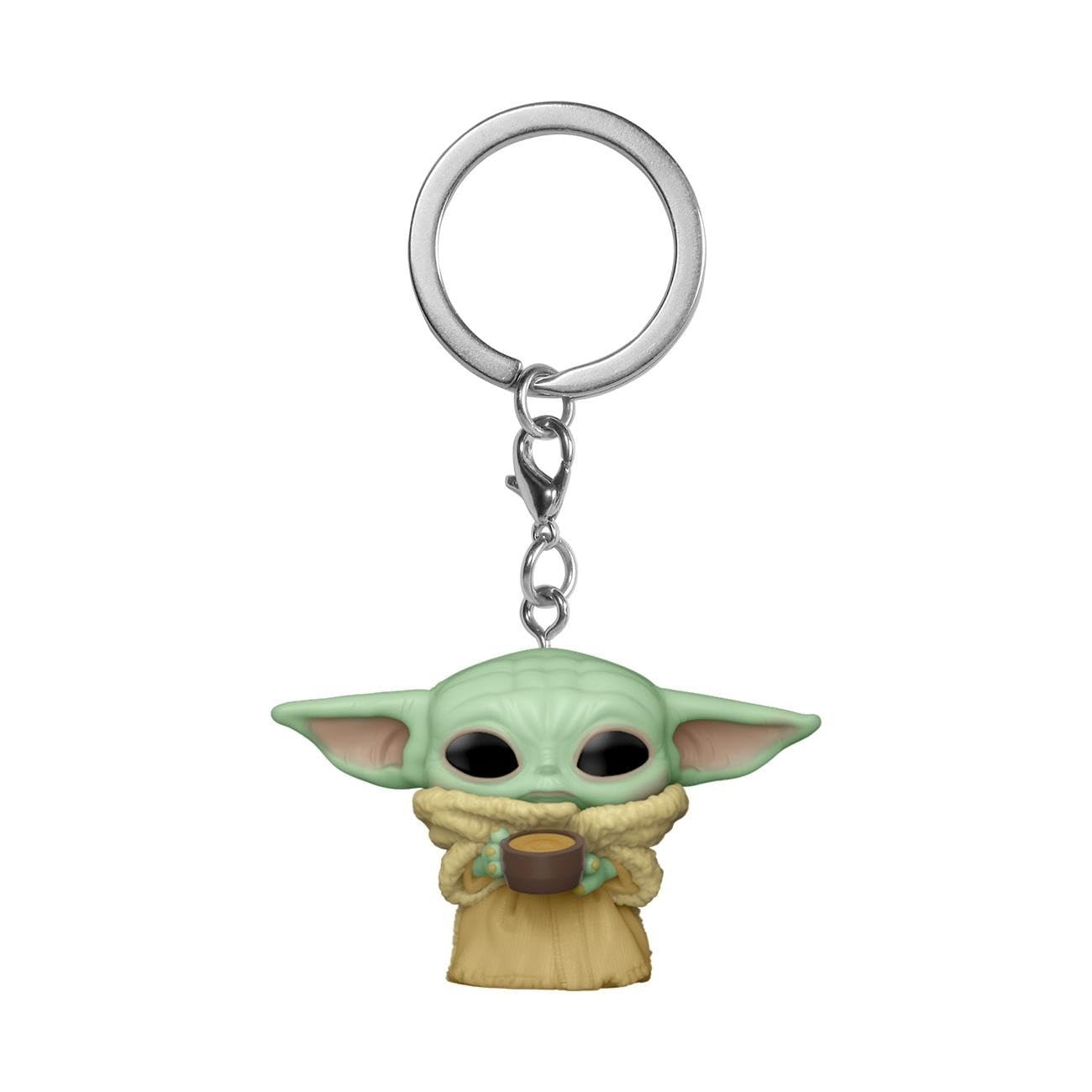 Funko Pop! The Mandalorian Cute Keychain Grogu with Cup