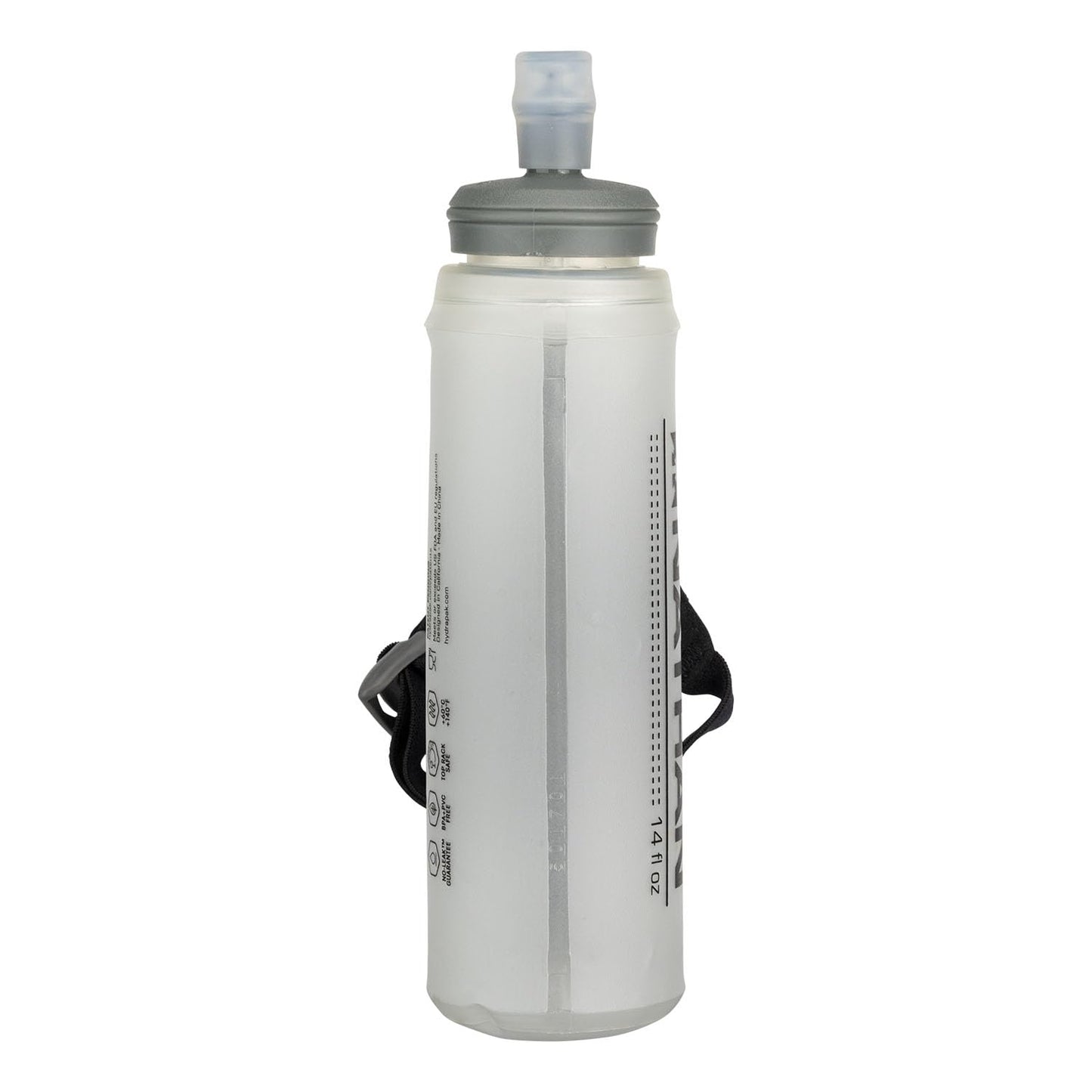 Nathan ExoShot Lite Handheld 14oz, Hydration Flask with Integrated Hand Strap, Great For Running, Cycling, Climbing, Hiking & more, 14 Oz