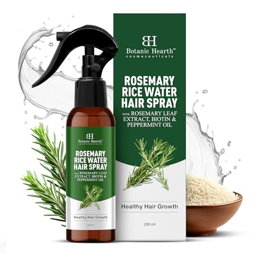 Botanic Hearth Rosemary & Rice Water Leave In Conditioner Hair Spray Bottle for Hair Growth, 6.8 Fl Oz, Root Enhncer, Korean Scalp Treatment Beauty and Personal Care Botanic Hearth Default Title