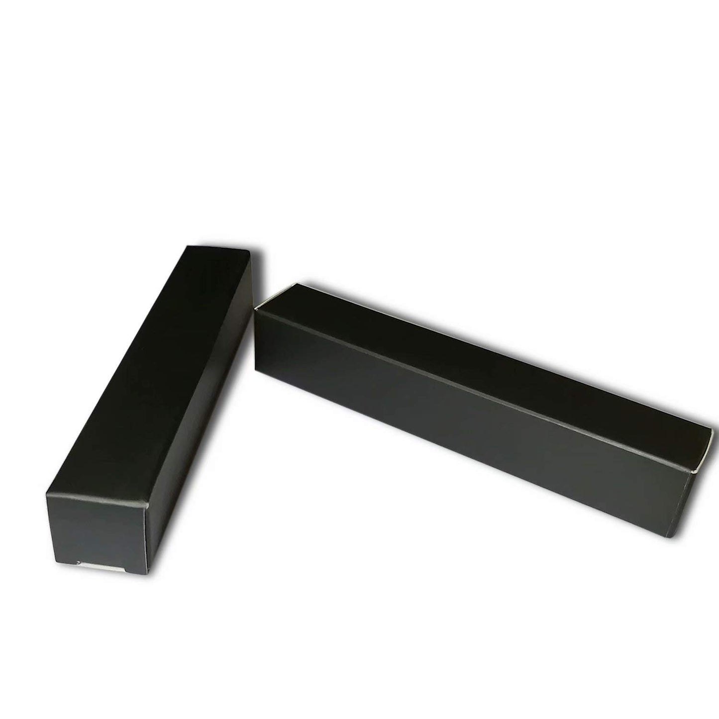 ANZKA 50 Pcs Empty Lip Gloss Box 4.72x0.78x0.78 inch Mascara Tube Packaging Matte Texture Black Lipgloss Kraft Paper Case Glaze Balm Organizer Storage