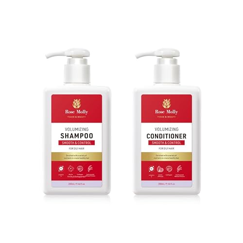 Rose Molly Volumizing Shampoo and Conditioner Set for Oily Hair, 9.46 fl oz