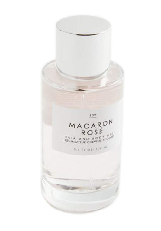 Gourmand Macaron Rose Hair + Body Mist 3.4 Fl.Oz! Blend Of Eau De Rose, Turkish Delight And Sugarcane! Perfumed Hair