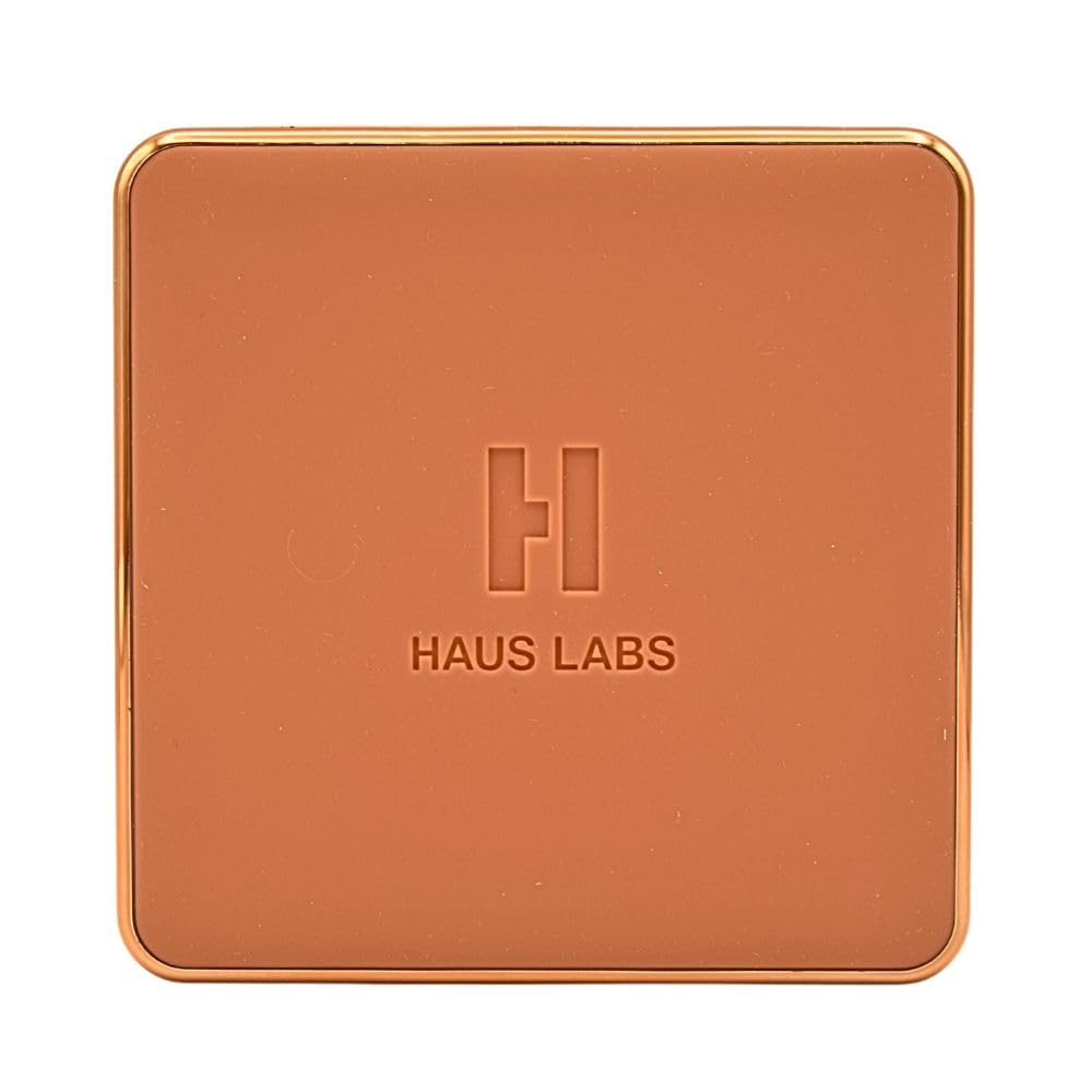 Haus Labs Power Sculpt Velvet Bronzer - Terra Sol Light Medium, Golden Peach Undertones, Natural Finish, Clean Talc-Free 12-Hour Powder Bronzer