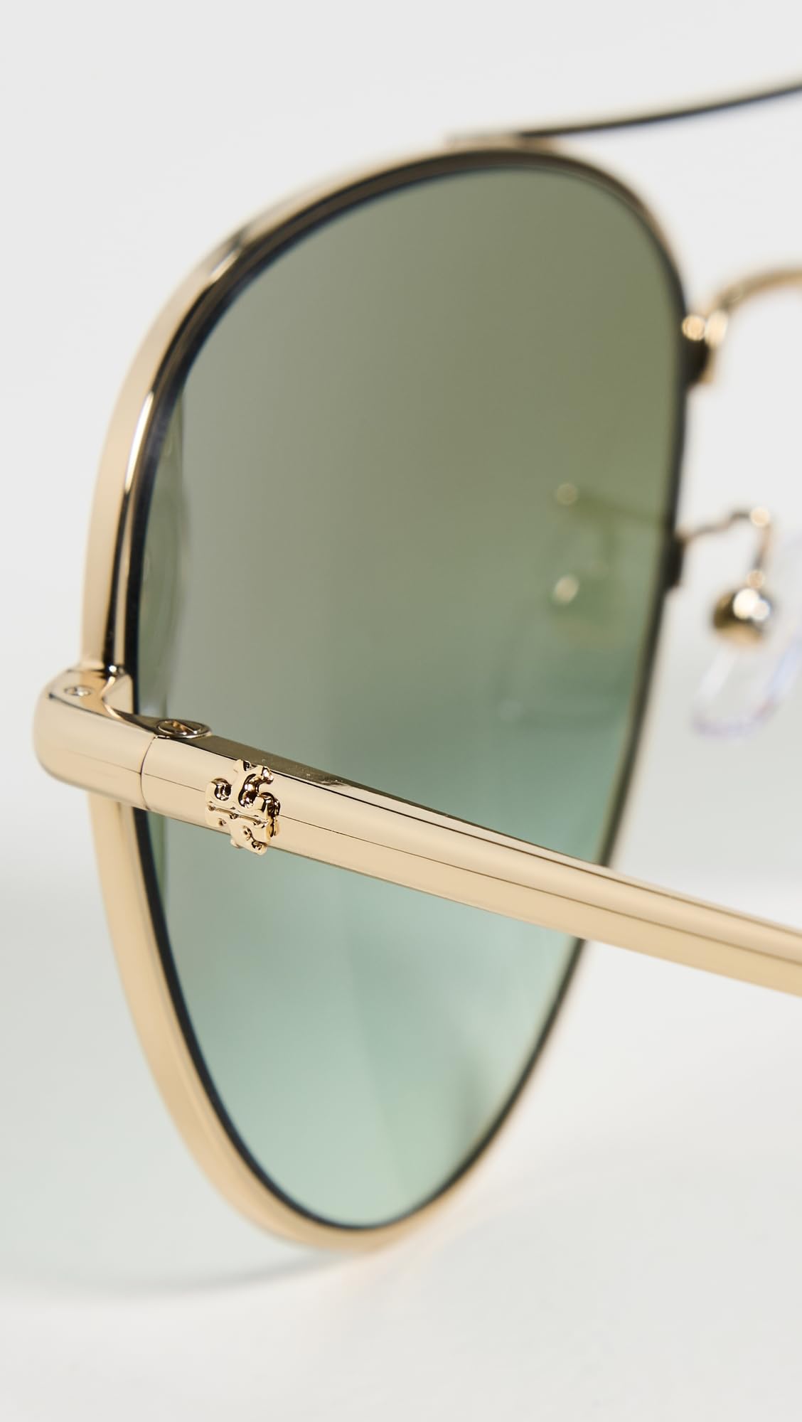 Tory Burch Women's Aviator Sunglasses, Yellow Gold, One Size
