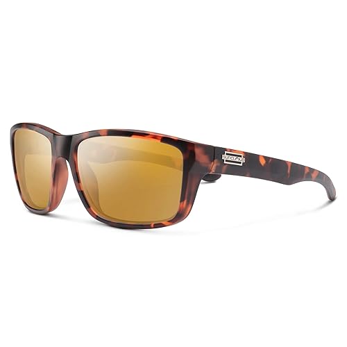 Suncloud Mayor Polarized Sunglasses - 100% UV Protection - Comfortable Fit, Trendy Design - for Men & Women - Matte Tortoise + Polarized Sienna
