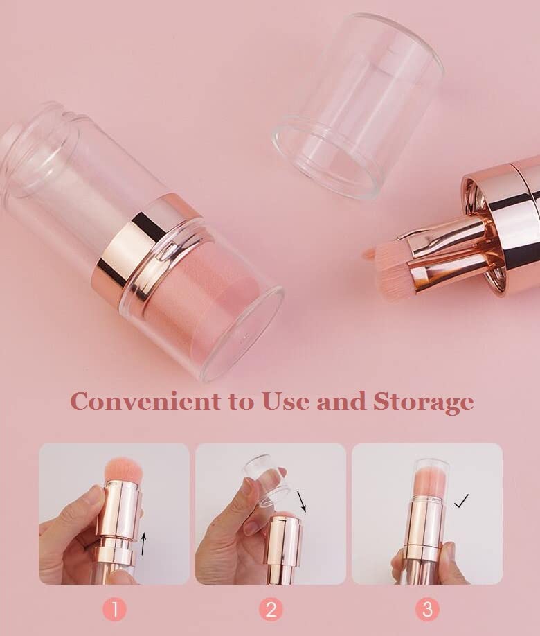 Liasun 5 In 1 Exquisite Multi-function Makeup Brushes Funny Combination Design - Blush Brush, Eyeshadow Brush, Angled Brow Brush,Blending Brush