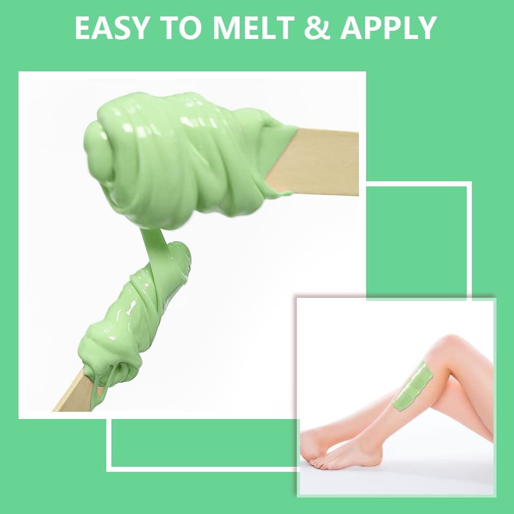 Bestidy Hard Wax Beads for Hair Removal - 1000g Waxing Beans for All Body and Bikini Areas (Green) Beauty and Personal Care Bestidy