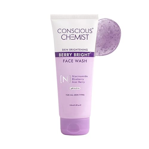 Conscious Chemist® Niacinamide Face Wash | 100ml | Pore Refining & Brightening Cleanser for Men & Women | With Blueberry & Açaí Berry Extracts | All