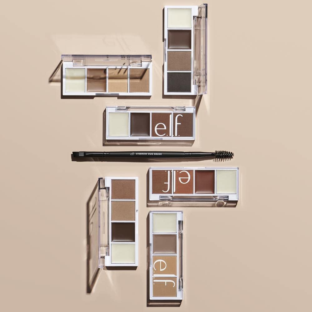 e.l.f. Bite-Size Brow, Mini Brow Quad with Ultra-Pigmented Waxes & Powders, Eyebrow Grooming & Makeup Kit, Blonde, 0.14 Oz