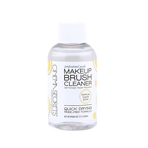 Cinema Secrets Original Makeup Brush Cleaner Solution - Professional Cleanser for Makeup Brushes - Quick-Drying, Rinse-Free Formula - Removes Stubborn