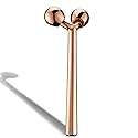 Tekson Face Roller, Facial Metal Massager, Massage Tool for face (Rose)