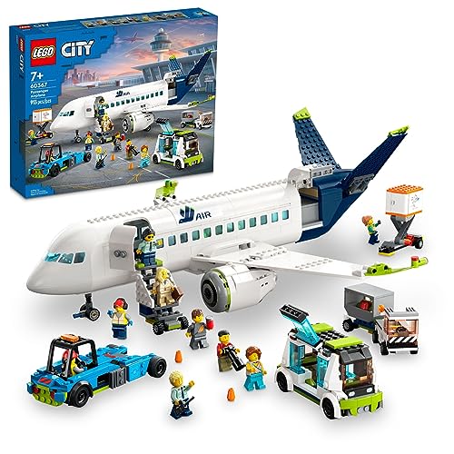 LEGO City Passenger Airplane Toy - Building Toys Set for Boys & Girls, Ages 7+ - Educational Gift for Kids - W/Buildable Vehicle Toys & 9 Minifigures…