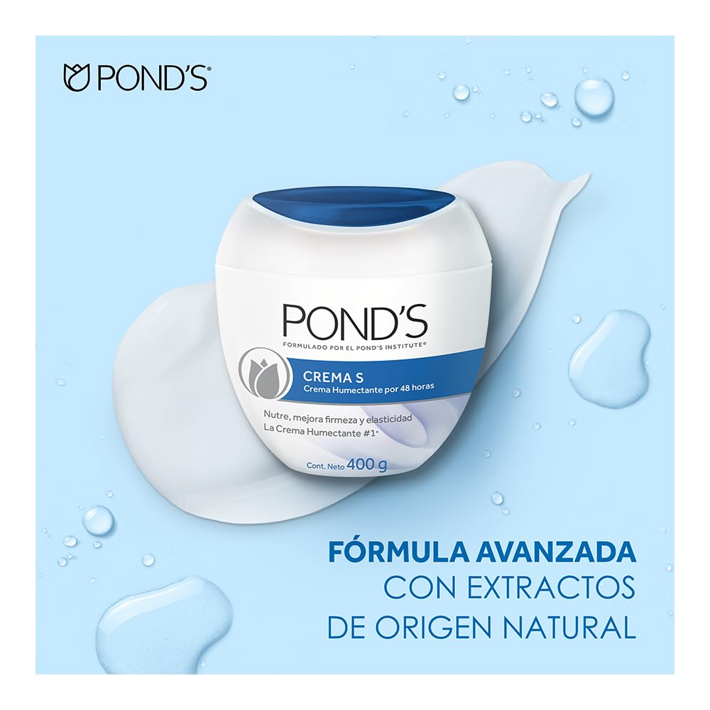 Pond's S Cream Humectant Moistening, 14oz Crema Humetante y Magnificante S De Ponds 400gr (1)