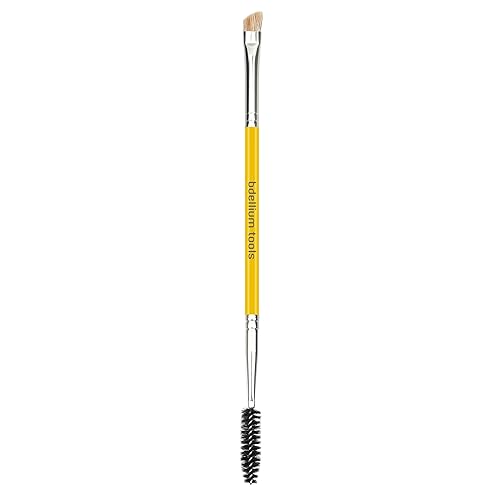 Bdellium Tools Professional Makeup Brush - Studio Series 735 Double-Ended Brow/Lash - With Mix of Soft Synthetic & Natural Fibers, For Eyes’ Daily