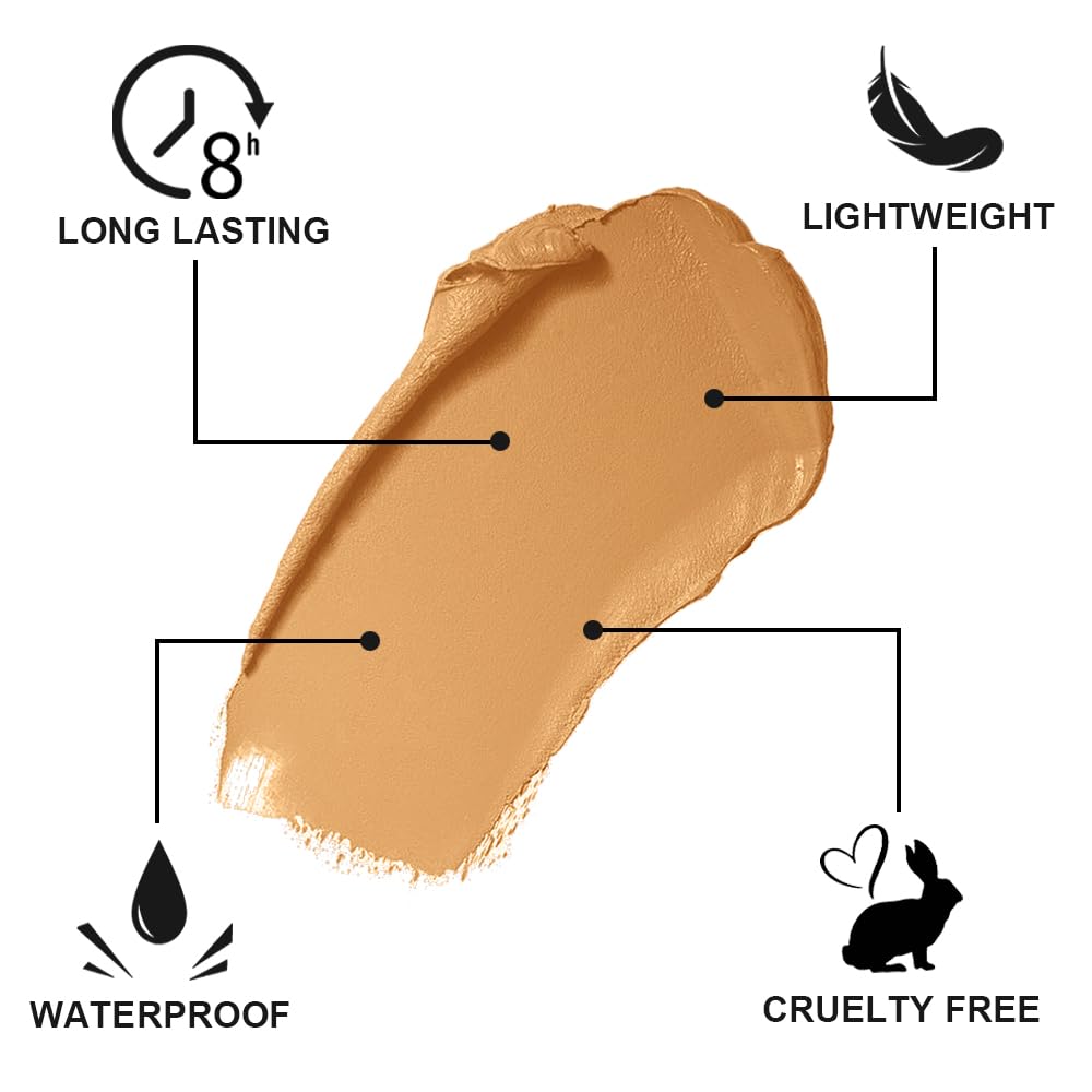 Cream Bronzer Stick, Multi-use Contour Stick for Face Shaping, Matte Finish Beauty Wand for Sculpt the Face, Easy to Apply, Longwear, Waterproof