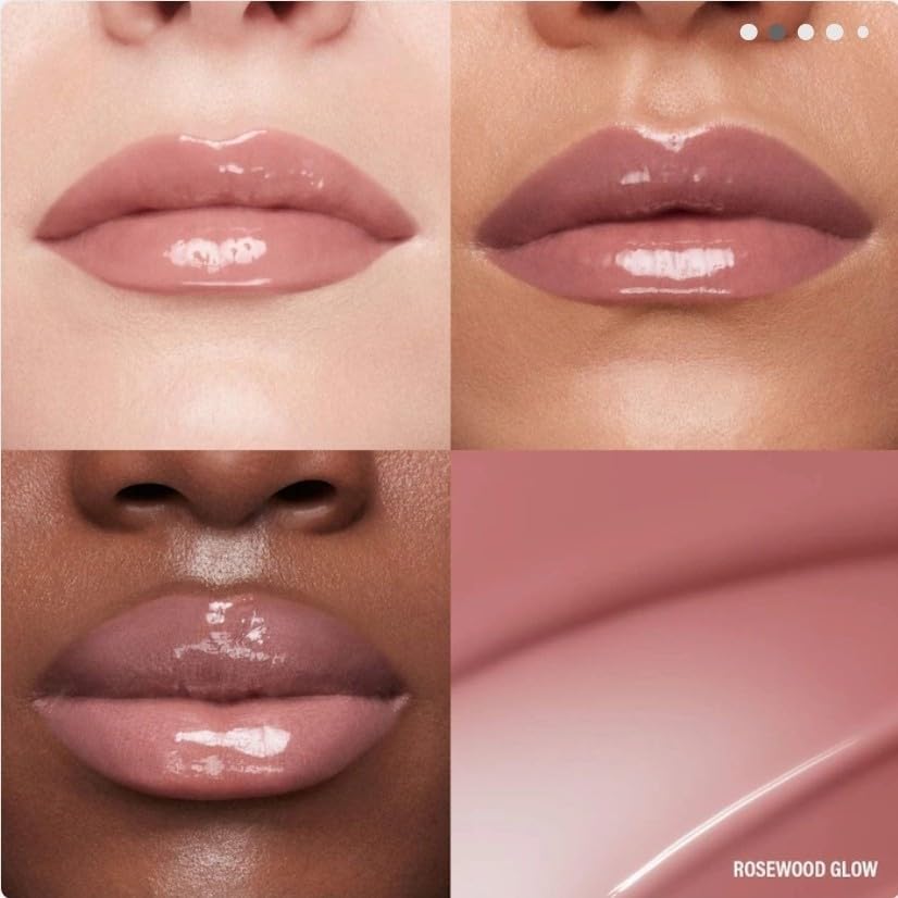 MAKEUP BY MARIO Rosewood Glow Lip Kit - Mini MoistureGlow Plumping Lip Serum & Ultra Suede Sculpting Lip Pencil, Rich Mauve - Hydrating Plumping Lip