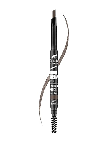 Kokie Cosmetics High Brow Angled Eyebrow Pencil, Brunette, 0.012 Ounce