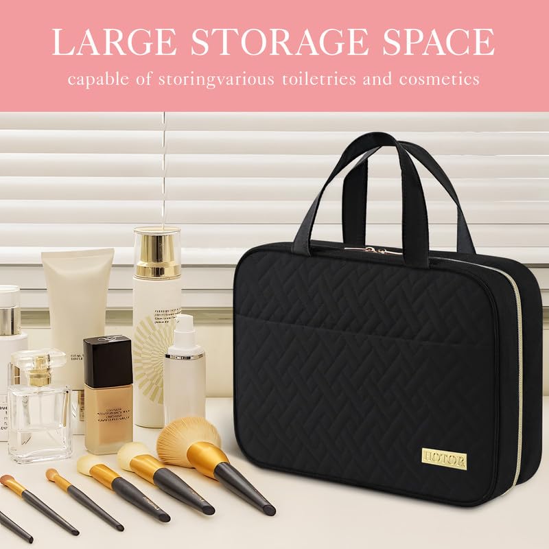 HOTOR Travel Toiletry Bag - Hanging Toiletry Bag for Women & Men, Makeup Bag/Big Comparment, Waterproof for Travel Accessories, Travel Essentials Beauty and Personal Care HOTOR
