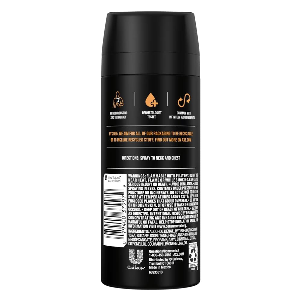 Axe Deodorant Bodyspray, Dark Temptation 4 oz (Pack of 12)