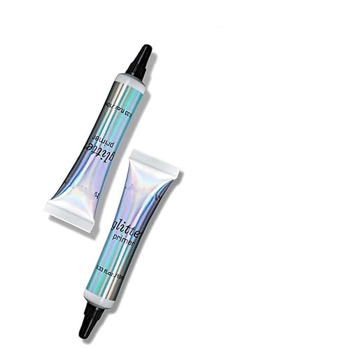 MAEPEOR Cosmetic Glitter Glue Long Lasting Makeup Glitter Primer Gel Waterproof and Smudgeproof Primer Base Glue for Body Eyes Face Lip (10 ml, 2 PCS)