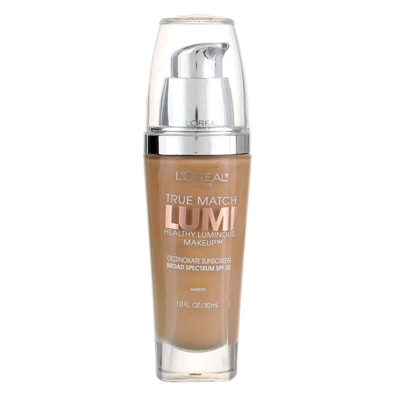 L'Oréal Paris True Match Lumi Healthy Luminous Makeup, W4 Natural Beige, 1 fl. oz.