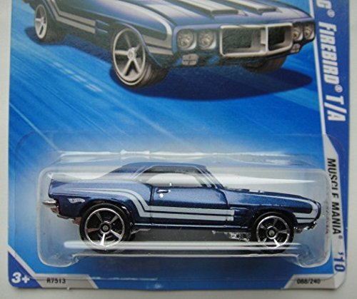 Hot Wheels 2010 MUSCLE MANIA, BLUE '69 PONTIAC FIREBIRD T/A 10/10