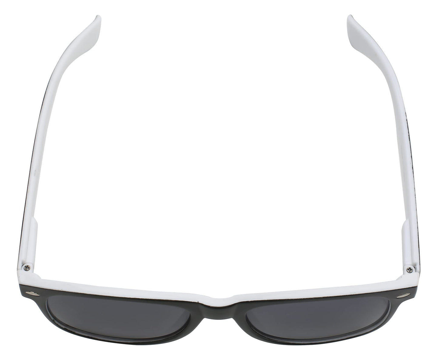 OWL Retro 80’s Two Tone Black - White Vintage Smoke Lens Sunglasses